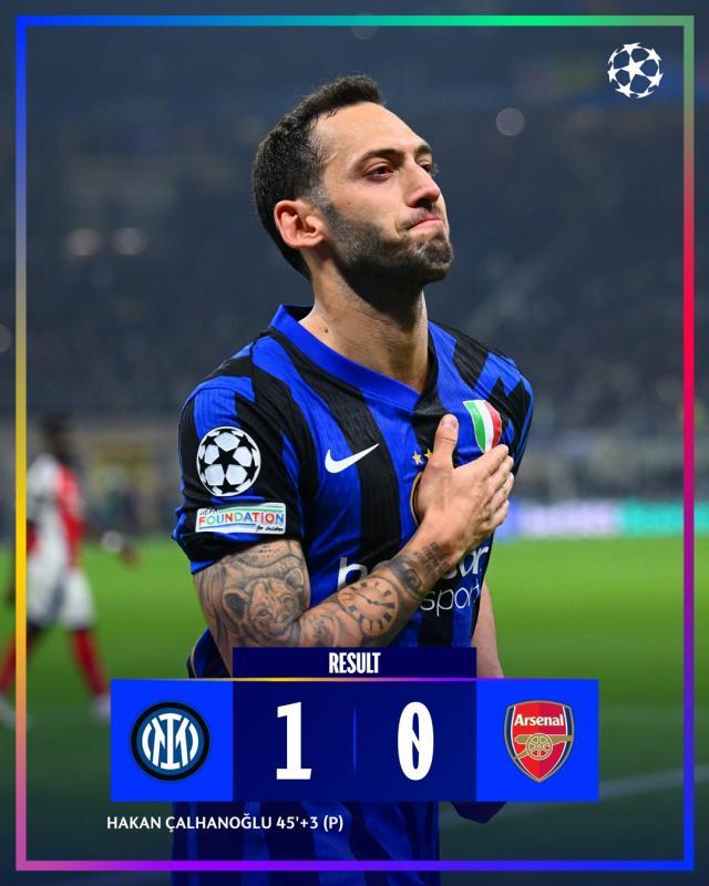 世俱杯买球APP-【欧冠】国米1比0阿森纳，恰尔汗奥卢点射一剑封喉